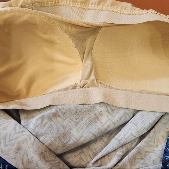 Swimsuits For All Blue Chevron Herringbone Design Tankini Top Plus Sz 24 Modest - Picture 6 of 6